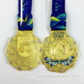 Personalized custom sports gold, silver and bronze medals